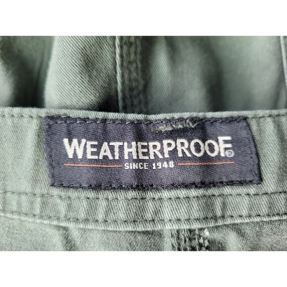 Weatherproof Mens Cargo Shorts Tag 40W Fit 42 Olive Green Cotton Blend Durable - Picture 3 of 9